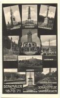 Saarbrücken, Schlachtfelde; Denkmäler von 1870-1871 / battle monuments (cut)