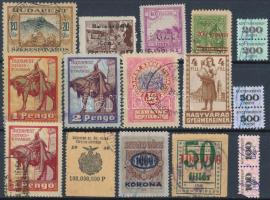 18 db illetékbélyeg stecklapon