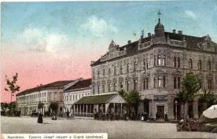 Komárom, Komárno; Ferenc József rakpart, Grand kávéház / quay, cafe (EK)