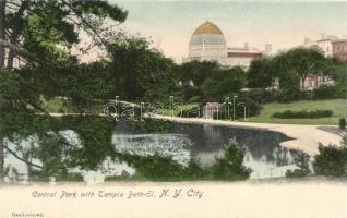 New York City, Central Park, Temple Beth-El synagogue