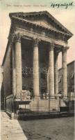 Pola, Tempel des Augustus / Temple of Augustus, oversized postcard (13,7cm x 25,7cm)