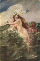 15 db RÉGI motívum képeslap, erotikus művészeti alkotások képeslapokon, vegyes minőség / 15 old motive postcards, erotic themes, art reproductions on postcards, mixed quality