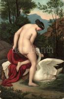 15 db RÉGI motívum képeslap, erotikus művészeti alkotások képeslapokon, vegyes minőség / 15 old moti...