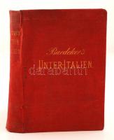 Baedeker, Karl: Italien. 3. köt.: Unter-Italien und Sicilien. Lipcse, 1887, Verlag von Karl Baedeker. Térképmellékletekkel. Vászonkötésben, megviselt állapotban.