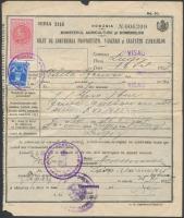 1937 Marhalevél lugosi helyi illetékbélyeggel