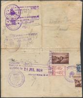 1937 Marhalevél lugosi helyi illetékbélyeggel