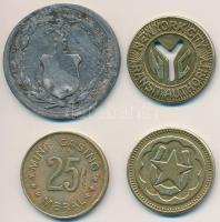 4db-os vegyes zseton és emlékérem tétel, közte 1872. "Nagy-Váradi Országos Dalár Ünnepély Emlék...