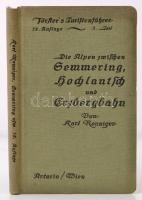 Ronniger, Karl: Försters Turistenführer in Wiens Umgebung. 3. köt. Bécs, 1923, Artaria. Térképmellékletekkel. Kicsit kopott vászonkötésben, egyébként jó állapotban.