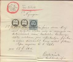 1863-1872 2db okmánybélyeges irat