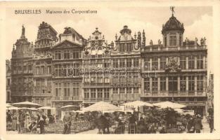 Brussels, Bruxelles; Maisons des Corporations / Corporate Houses, flower market (EK)