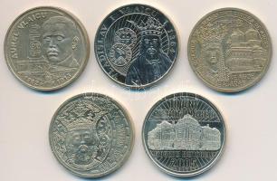 Románia 2010-2015. 50b (5xklf) T:1,1- Romania 2010-2015. 50 Bani (5xdiff) C:XF,VF