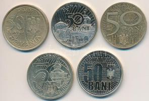 Románia 2010-2015. 50b (5xklf) T:1,1-
Romania 2010-2015. 50 Bani (5xdiff) C:XF,VF