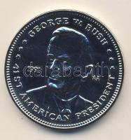 USA 1991. "G.W.Bush" Ff emlékérem T:BU