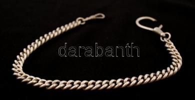 Ezüst(Ag) óralánc(?), jelzett, h: 33 cm, nettó: 49,2 g