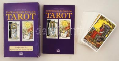 Tarot kártyacsomag eredeti dobozában, 78 lapos, német nyelvű leírással, szép állapotban