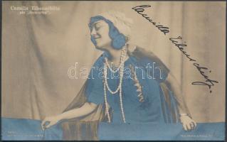 Camilla Eibenschütz (1884-1959) német színésznő aláírása fotólapon, 13x9cm