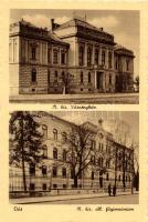 Dés, Dej; M. kir. Törvényház, M. kir. áll. főgimnázium / court house, grammar school