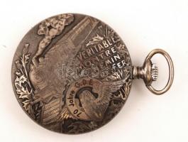 GdE svájci zsebóra 70 éves jubileumra, sérült számlappal és lencsével, működik