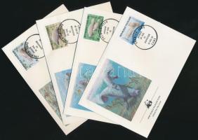 WWF: Állatok sor + 4 FDC, WWF Animals set + 4 FDC