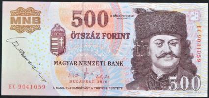 2010. 500Ft "EC" a tervező, Vagyóczky Károly aláírásával T:I