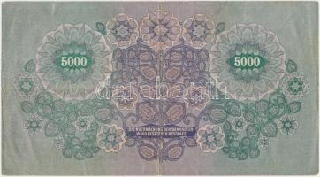 Ausztria / Osztrák-Magyar Bank 1922. 5000K T:III kis szakadások
Austria / Österreichisch-Ungarische...
