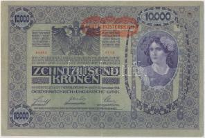 1918. 10.000K hátlap rajz, "DEUTSCHÖSTERREICH" felülbélyegzéssel T:III