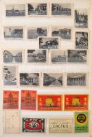 400 db külföldi gyufacímke, főként a tengerentúlról