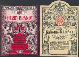 cca 1920-40  Régi italcímkék, 2db, szép állapotban, cca 11x7cm