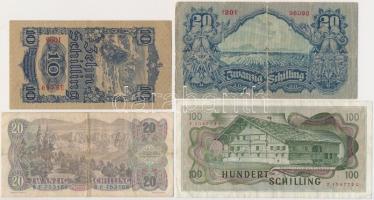 Ausztria 1945. 10Sch + 20Sch + 1956. 20Sch + 1969. 100Sch T:II-,III
Austria 1945. 10 Schilling + 20...