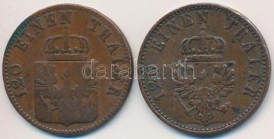 Német Államok / Poroszország 1860A 3pf Cu + 1867A 3pf T:2-
German States / Prussia 1860A 3pf Cu + 1...