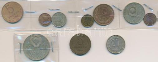 Szovjetunió 1956-1980. 1k-1R (10xklf) T:2,2- Soviet Union 1956-1980. 1 Kopek - 1 Ruble (10xdiff) C:XF,VF