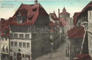 Nürnberg, Nuremberg; Albrecht Dürer-Haus / street