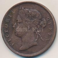 Straits Settlements / Brit gyarmat 1877. 1c Cu "Viktória" T:2- Straits Settlements / British Colony 1877. 1 Cent Cu "Victoria C:VF