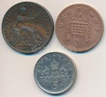 Nagy-Britannia 1826. 1f Br "IV. György" + 1989. 1p + 1994. 5p T:2-,2
Great Britain 1826. ...