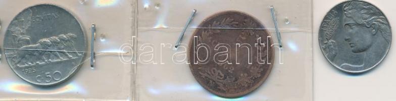 Olaszország 1862N 5c Cu + 1921R 20c Ni + 1925R 50c Ni T:2,2-,3
Italy 1862N 5 Centesimi Cu + 1921R 2...