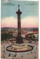 Paris, Place de la Bastille et Colonne de Juillet / Bastille square, statue, tram, automobile (EK)