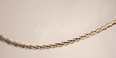 Ezüst fonott nyaklánc, Ag., nettó:9,9gr., jelzett,  45cm / Silver necklace, Ag, net. 9,9gr, marked, ...