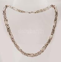 Ezüst vastag királylánc nyaklánc, Ag., nettó:43,7gr., jelzett,  45cm / Silver necklace, Ag, net. 43,...