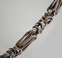 Ezüst vastag királylánc nyaklánc, Ag., nettó:43,7gr., jelzett,  45cm / Silver necklace, Ag, net. 43,...