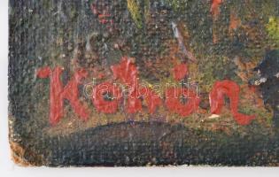 Kohán jelzéssel: Kidőlt fa. Olaj, farost, 33×50 cm