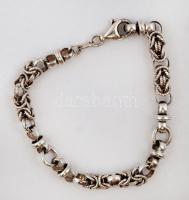 Ezüst  karlánc, Ag., nettó: 16,3gr., jelzett,  18,5cm/ Silver  bracelet, Ag, net:.16,3 gr, marked, 1...