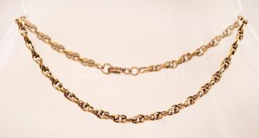 Aranyozott ezüst karlánc,  Ag., nettó: 3,2gr., jelzett,  20cm/ Gold-plated silver bracelet, Ag, net:.3.2 g, marked, 20cm