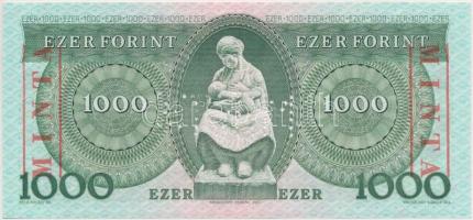 1992. 1000Ft piros "MINTA" felülnyomással és perforációval illetve "D 00000229" ...