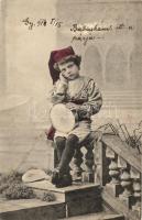 Gyermek tamburinnal, Child with tambourine