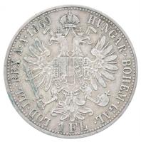 Ausztria 1869A 1Fl Ag "Ferenc József" (12,22g) T:2,2- ph., patina / Austria 1869A 1 Florin...