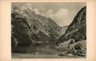 12 db RÉGI használatlan képeslap; német, osztrák és svájci hegyi tavak / 12 old unused postcards; Ge...