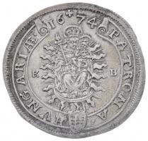 1674K-B 15kr Ag "I. Lipót" Körmöcbánya (6,38g) T:2 /
Hungary 1674K-B 15 Kreuzer Ag "...