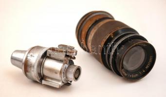 E. Leitz - Leica III a	24x36 mm kamera, Summar 1:2/5 cm és Elmar 1:4/9 cm   objektívvel, eredeti bőr...