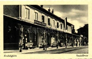 Érmihályfalva, Valea Lui Mihai; vasútállomás, 2 db képeslap, kiadói típusváltozatok / railway station, 2 postcards, publisher variants