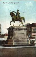 Zagreb, Jelacicev spomenik / statue (b)